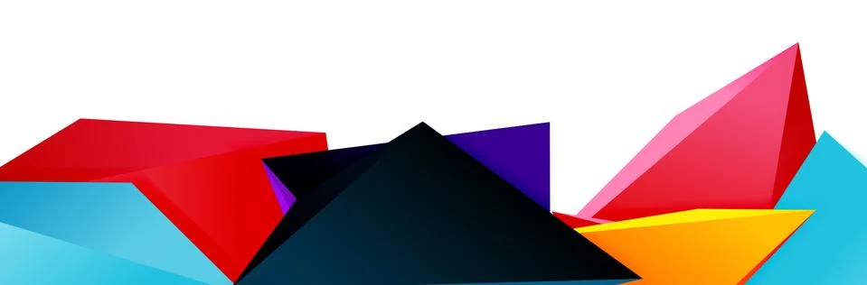 Triangle mosaic abstract background, 3d triangular low poly shapes. Geometric 스톡 일러스트