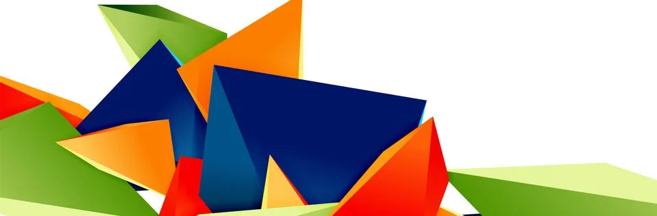 Triangle mosaic abstract background, 3d triangular low poly shapes. Geometric 스톡 일러스트