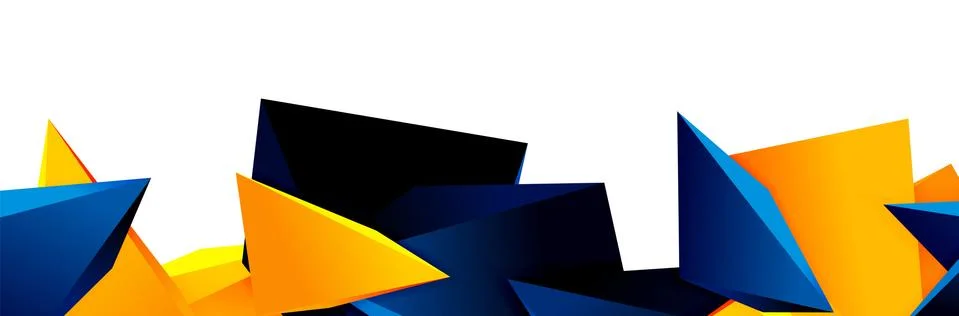 Triangle mosaic abstract background, 3d triangular low poly shapes. Geometric Stockillustratie