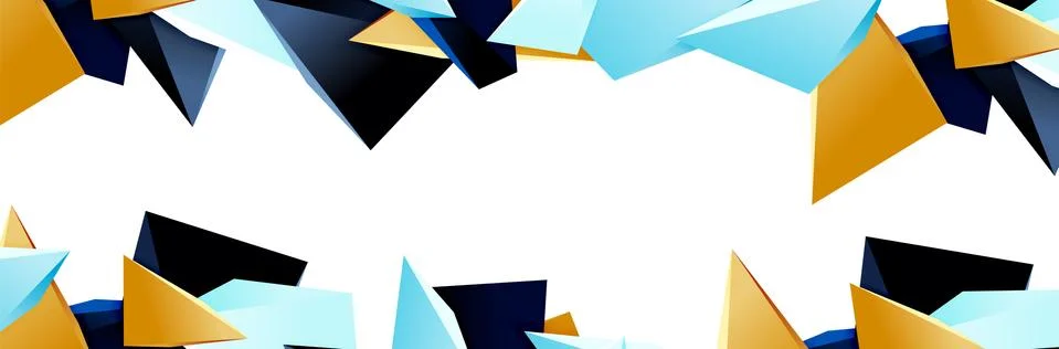 Triangle mosaic abstract background, 3d triangular low poly shapes. Geometric Illustrazione stock