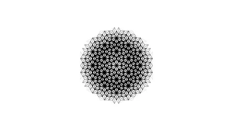 Triangle mosaic central pulse loop Stock Footage 75444642