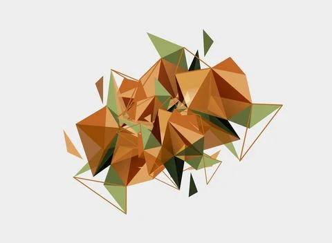 Triangle mosaic composition geometric abstract background, dynamic and Stock Illustration