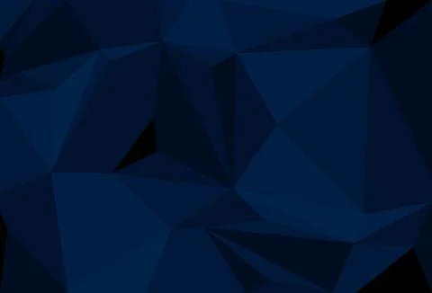 Triangle mosaic. Polygonal dark blue background. Stock Illustration