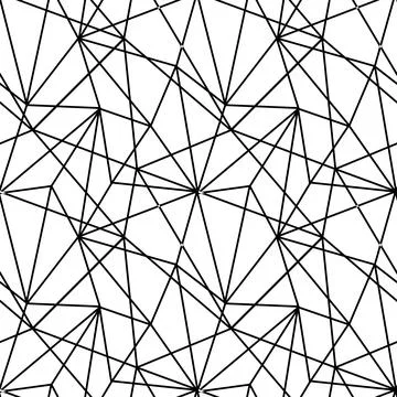 Triangle mosaic of thin lines seamless pattern, background for wrapping paper Stock Illustration