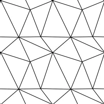 Triangle mosaic of thin lines seamless pattern, background for wrapping paper Stock Illustration