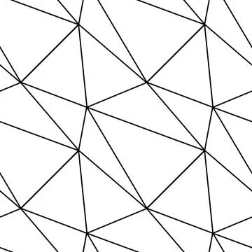 Triangle mosaic of thin lines seamless pattern, background for wrapping paper Stock Illustration