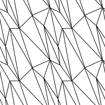 Triangle mosaic of thin lines seamless pattern, background for wrapping paper Stock Illustration