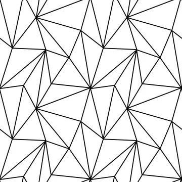 Triangle mosaic of thin lines seamless pattern, background for wrapping paper Illustrazione stock