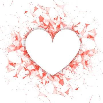 Triangle mosaic vector heart Stock Illustration