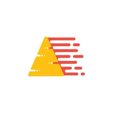 Triangle motion fast delivery pizza logo Stock Illustration