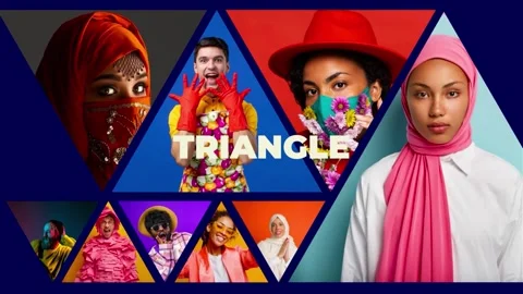 Triangle Multiscreen Slideshow Catálogo de After Effects