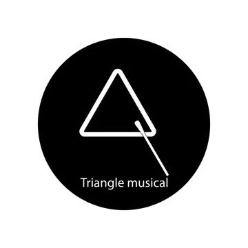 Triangle musical icon vector Stock Illustration