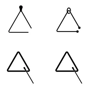 Triangle musical icon vector Stock Illustration