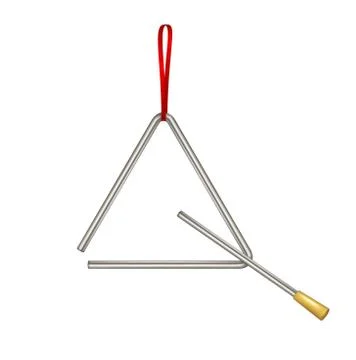 Triangle (musical instrument) in metal design Stock Illustration