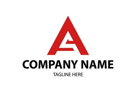 Triangle Negative Space Letter A and S Red Logo Design	 Illustrazione stock