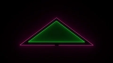Triangle neon frame background . seamless lopped animation Stock Footage 332958952