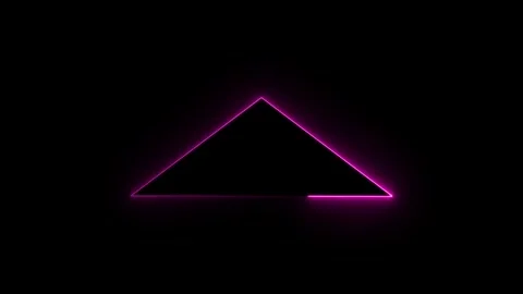 Triangle neon frame background . seamless lopped animation Stock Footage 332958958