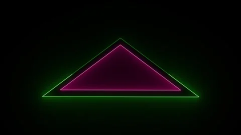 Triangle neon frame background . seamless lopped animation Stock Footage 332958959