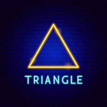 Triangle Neon Label イラスト素材
