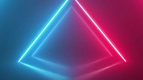 Triangle neon loop animation Video stock 254965174