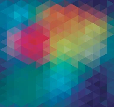 Triangle neon seamless background Stock Illustration