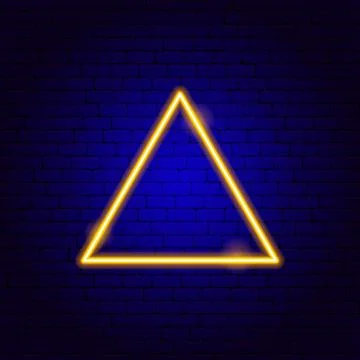 Triangle Neon Sign Illustrazione stock