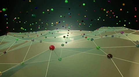 Triangle Network  cyberspace Stock Footage 51838245