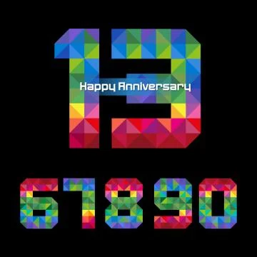 Triangle number 13 Stock Illustration