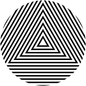 Triangle Optical Illusion Abstract Geometric Line Pattern Illustrazione stock