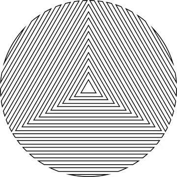 Triangle Optical Illusion Abstract Geometric Line Pattern Stock Illustration