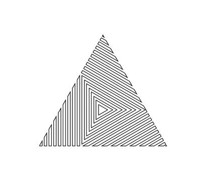 Triangle Optical Illusion Abstract Geometric Line Pattern Stock Illustration