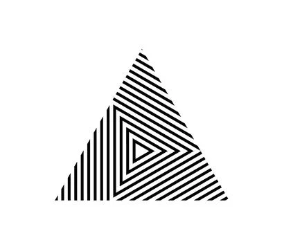 Triangle Optical Illusion Abstract Geometric Line Pattern Illustrazione stock