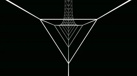 Triangle outline tunnel Stock Footage 12668914