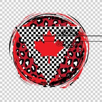 Triangle Overlay On Leopard Circle print geometric black Stock Illustration