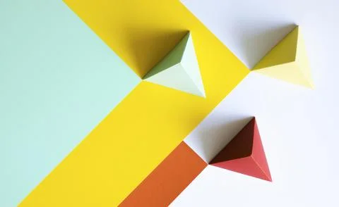 Triangle paper shape Foto stock