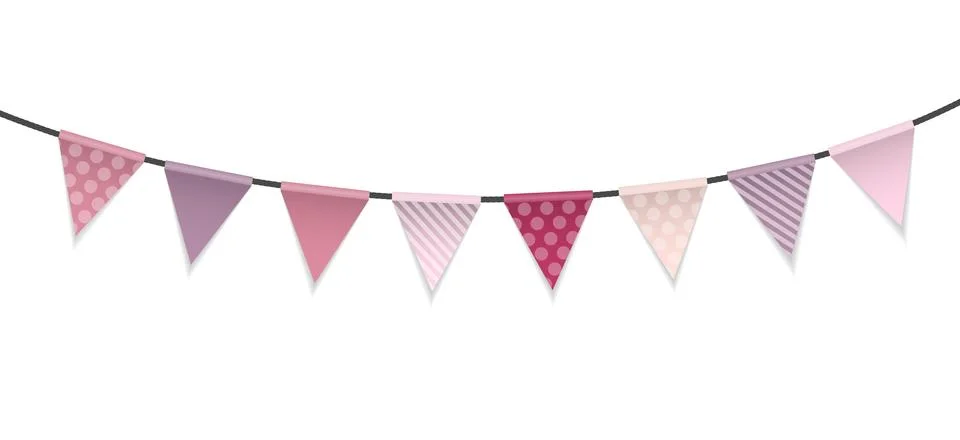 Triangle Papers Flags on White Background Vector Illustration Illustrazione stock