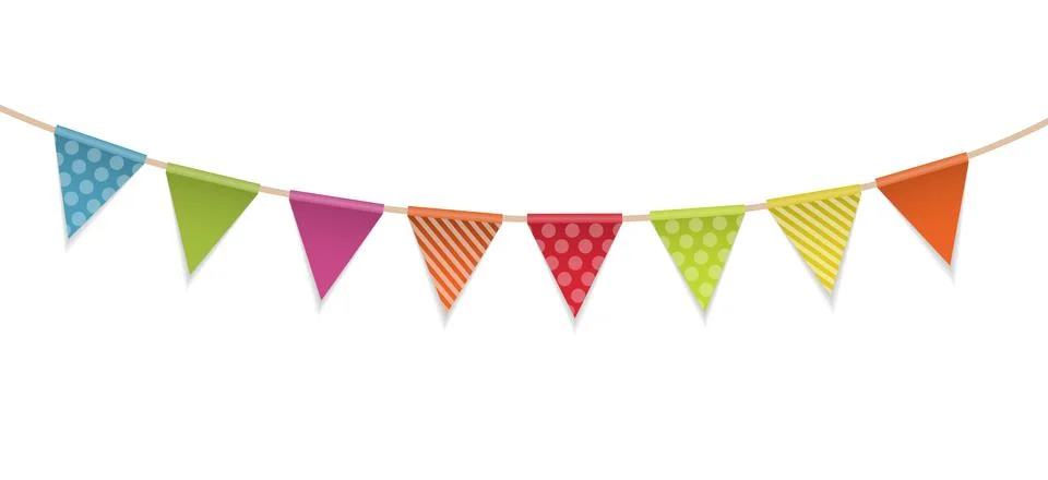 Triangle Papers Flags on White Background Vector Illustration Illustrazione stock