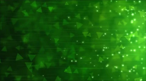 Triangle Particle Background Animation - Loop Green Stock Footage 52877497