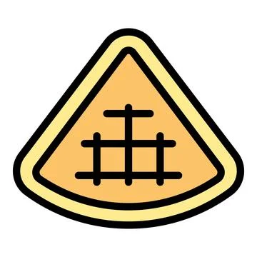 Triangle pastry icon vector flat Stock Illustration