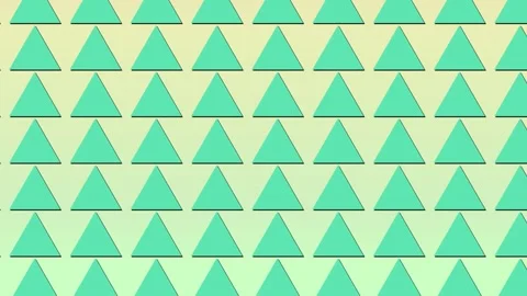 Triangle Pattern Background Green Waving Triangle on Solid Yellow Screen Stock Footage 183399927