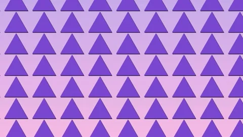 Triangle Pattern Background Purple Waving Triangle on Solid Pink Screen Stock Footage 183398950