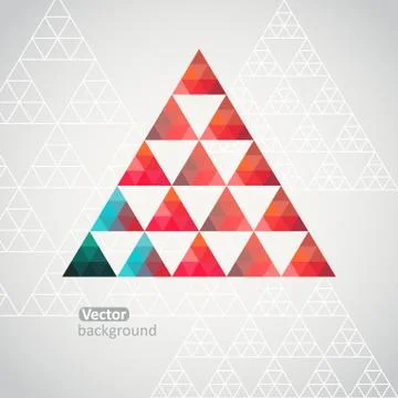Triangle pattern background, triangle background, vector illustration with pl Stock Illustration