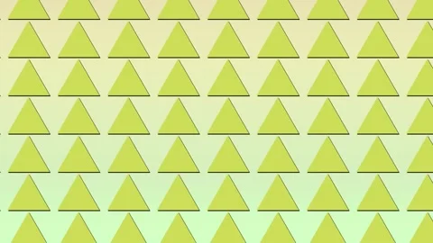 Triangle Pattern Background Yellow Waving Triangle on Solid Yellow Screen Stock Footage 183400010