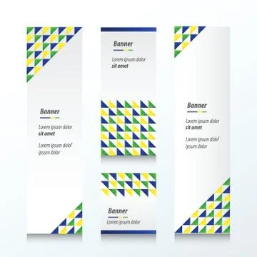 Triangle pattern  banner Brazil Styles Illustrazione stock