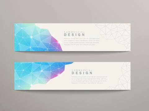 Triangle pattern banner template イラスト素材