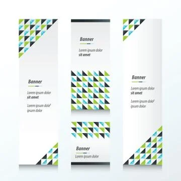 Triangle pattern  banner vertical Stock Illustration