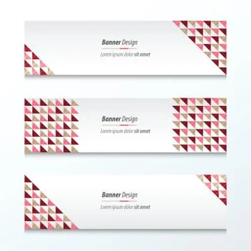 Triangle pattern  Brown, Pink, Red Styles Stock Illustration