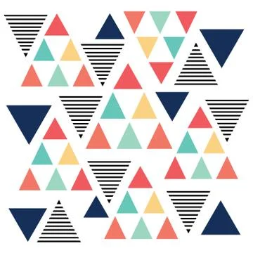 Triangle pattern color variation Illustrazione stock