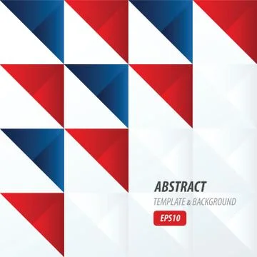 Triangle pattern design 2 color  Red and Blue Color Stock Illustration