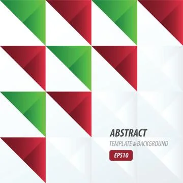 Triangle pattern design 2 color   red and green color Stock Illustration